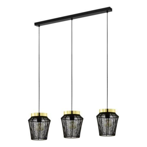EGLO , 99807 , ESCANDIDOS , függeszték , E27 , 3X40W , IP20 , fekete, arany
