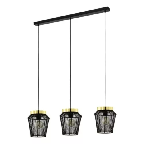EGLO , 99807 , ESCANDIDOS , függeszték , E27 , 3X40W , IP20 , fekete, arany