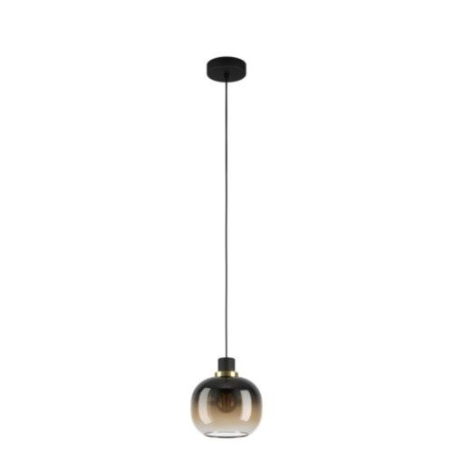 EGLO , 99614 , OILELLA , függeszték , E27 , 1X40W , IP20 , fekete-barna-átlátszó
