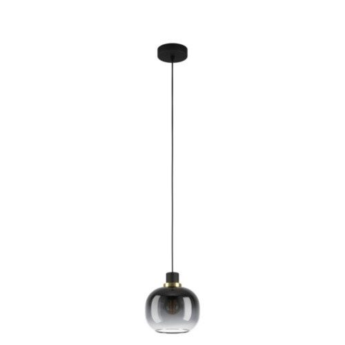 EGLO , 99616 , OILELLA , függeszték , E27 , 1X40W , IP20 , fekete-szürke-átlátszó