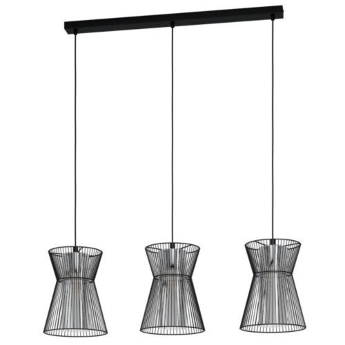 EGLO , 99634 , MASETA , függeszték , E27 , 3X40W , IP20 , fekete-átlátszó