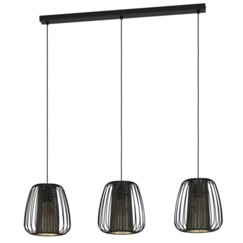 EGLO , 99662 , CURASAO , függeszték , E27 , 3X40W , IP20 , fekete, arany
