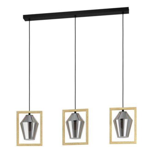 EGLO , 99702 , VIGLIONI , függeszték , E27 , 3X40W , IP20 , fekete-átlátszó