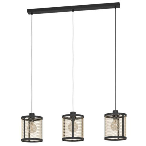 EGLO , 43605 , DELLOW , függeszték , E27 , 3X40W , IP20 , fekete, réz