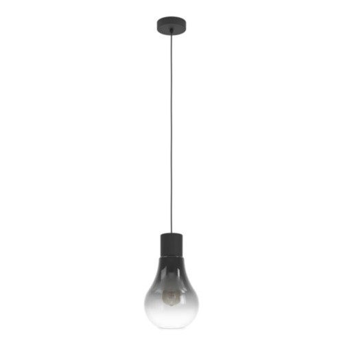 EGLO , 43129 , CHASELY , függeszték , E27 , 1X40W , IP20 , fekete-szürke-átlátszó
