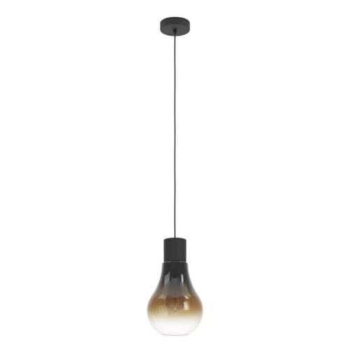 EGLO , 43459 , CHASELY , függeszték , E27 , 1X40W , IP20 , fekete-barna-átlátszó