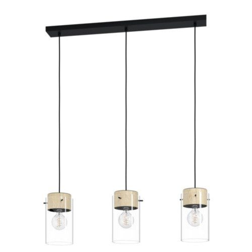 EGLO , 43546 , MADRESELVA , függeszték , E27 , 3X28W , IP20 , barna, átlátszó