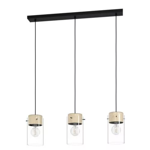 EGLO , 43546 , MADRESELVA , függeszték , E27 , 3X28W , IP20 , barna, átlátszó