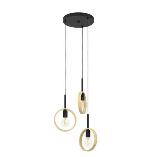 EGLO , 43551 , IPSDEN , függeszték , E27 , 3X40W , IP20 , barna