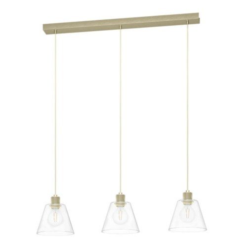 EGLO , 43634 , COPLEY , függeszték , E27 , 3X40W , IP20 , átlátszó