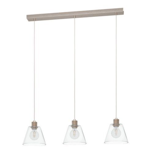EGLO , 43632 , COPLEY , függeszték , E27 , 3X40W , IP20 , átlátszó