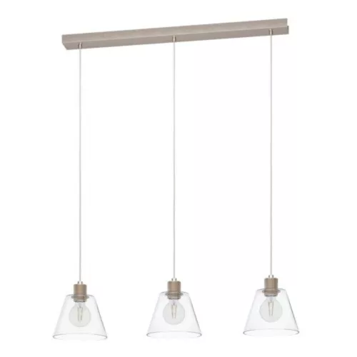 EGLO , 43632 , COPLEY , függeszték , E27 , 3X40W , IP20 , átlátszó