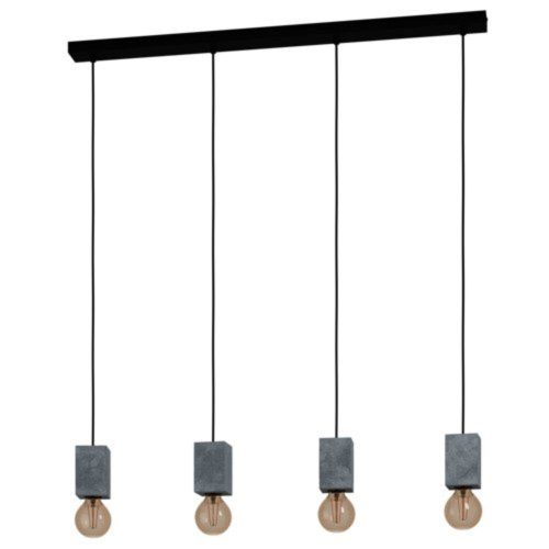 EGLO , 43598 , PRESTWICK 3 , függeszték , E27 , 4X40W , IP20 , szürke