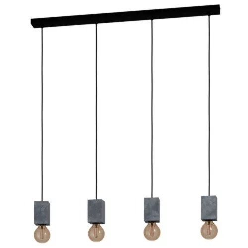 EGLO , 43598 , PRESTWICK 3 , függeszték , E27 , 4X40W , IP20 , szürke