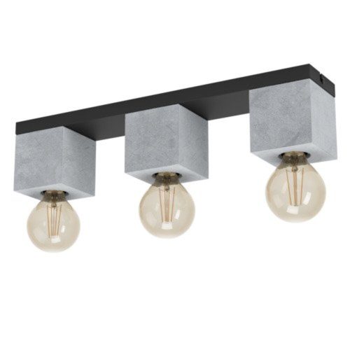 EGLO , 43596 , PRESTWICK 3 , mennyezeti lámpa , E27 , 3X40W , IP20 , szürke