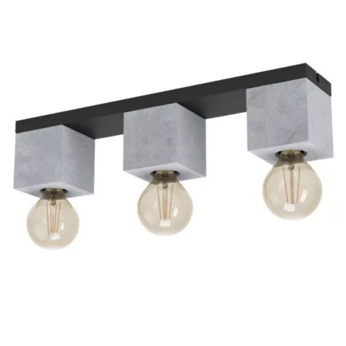 EGLO , 43596 , PRESTWICK 3 , mennyezeti lámpa , E27 , 3X40W , IP20 , szürke