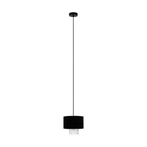 EGLO , 39977 , SAPUARA , függeszték , E27 , 1X40W , IP20 , fekete, átlátszó