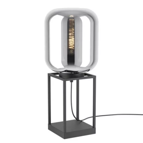 EGLO, 39988, BULCIAGO, lampă de masă, E27, 1X40W, IP20, negru-transparent
