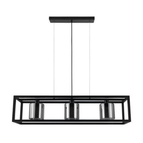 EGLO , 390175 , BRISLING , függeszték , E27 , 3X60W , IP20 , fekete-átlátszó