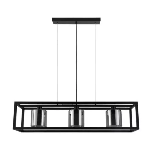 EGLO , 390175 , BRISLING , függeszték , E27 , 3X60W , IP20 , fekete-átlátszó