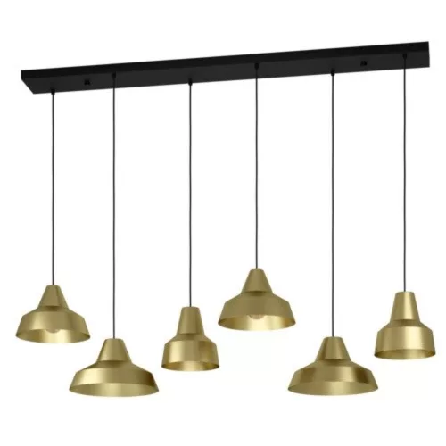 EGLO, 390017, SAVARNA, lampă suspendată, E27, 6X40W, IP20, auriu de culoare