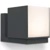LED lámpatest , oldalfali , 12W , természetes fehér , szürke , kültéri , IP54 , LUTEC , CUBA
