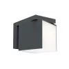 LED lámpatest , oldalfali , 12W , természetes fehér , szürke , kültéri , IP54 , LUTEC , CUBA