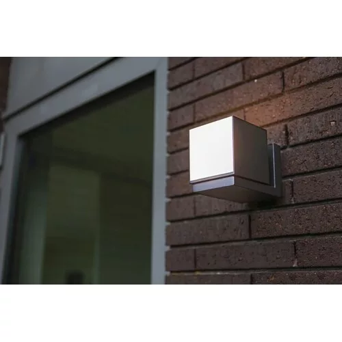 LED lámpatest , oldalfali , 12W , természetes fehér , szürke , kültéri , IP54 , LUTEC , CUBA