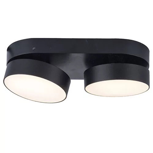 LED lámpatest , 2 x spot , billenthető , 16W , CCT , dimmelhető , fekete , LUTEC CONNECT , STANOS