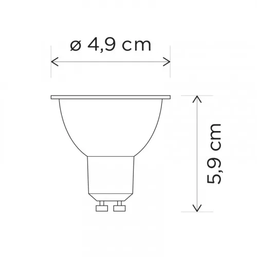 lampă LED , bec , spot , GU10 , 4.7 Watt , RGB, CCT, reglabil , LUTEC CONNECT