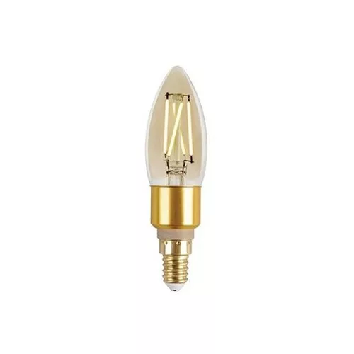 LED lámpa , égő , gyertya , izzószálas hatás , filament , E14 , 4.2W , dimmelhető , CCT , LUTEC CONNECT