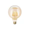 LED lámpa , égő , izzószálas hatás , filament , gömb , E27 foglalat , G125 , 7.5W , dimmelhető , CCT , LUTEC CONNECT