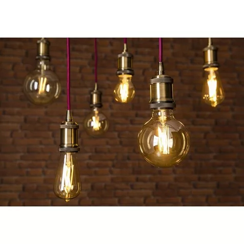LED lámpa , égő , izzószálas hatás , filament , gömb , E27 foglalat , G125 , 7.5W , dimmelhető , CCT , LUTEC CONNECT