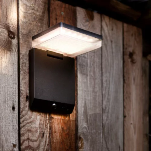 corp de iluminat LED , lateral de perete , 8W , solar , cu senzor de mișcare , natural alb , exterior , IP44 , LUTEC , MOZE