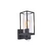 LED lámpatest , oldalfali , E27 foglalat , matt fekete , mozgásérzékelős , kamerával , kültéri , IP44 , LUTEC CONNECT , FLAIR