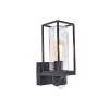 LED lámpatest , oldalfali , E27 foglalat , matt fekete , mozgásérzékelős , kamerával , kültéri , IP44 , LUTEC CONNECT , FLAIR