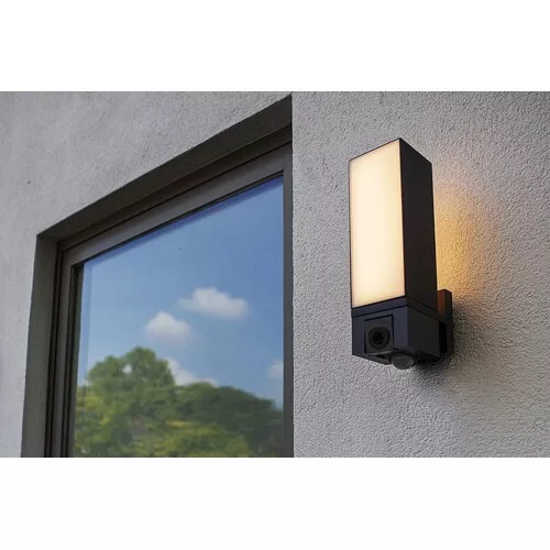 corp de iluminat LED , lateral de perete , 17.3W , CCT , reglabil , cu senzor de mișcare , cu cameră , exterior , IP44 , LUTEC CONNECT , CUBA