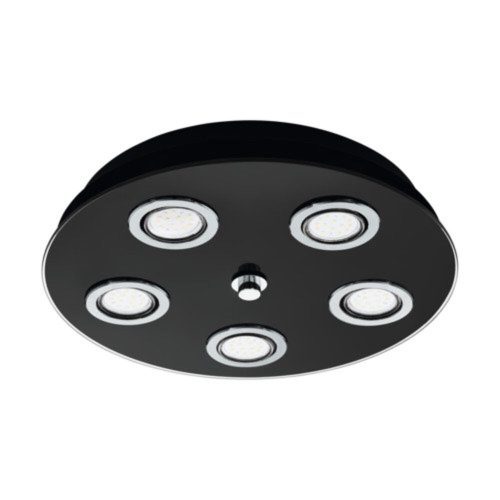 EGLO , 33805 , GRATTINO , mennyezeti lámpa , GU10 , 5X2,8W , IP20 , fekete, átlátszó