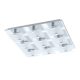 EGLO , 93315 , VICARO , fali-mennyezeti lámpa , 3000 K , LED , 9X2,5W , IP20 , fehér, átlátszó