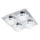 EGLO , 94486 , CISTERNO , fali-mennyezeti lámpa , 3000 K , LED , 4X4,5W , IP20 , átlátszó, szatinált