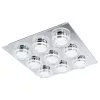 EGLO , 94487 , CISTERNO , fali-mennyezeti lámpa , 3000 K , LED , 9X4,5W , IP20 , átlátszó, szatinált