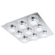 EGLO , 94487 , CISTERNO , fali-mennyezeti lámpa , 3000 K , LED , 9X4,5W , IP20 , átlátszó, szatinált