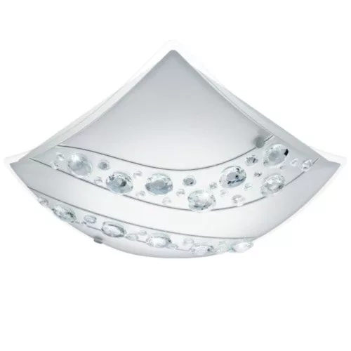 EGLO, 95578, NERINI, de perete-plafonieră, 4000 K, LED, 16W, IP20, alb, negru, transparent
