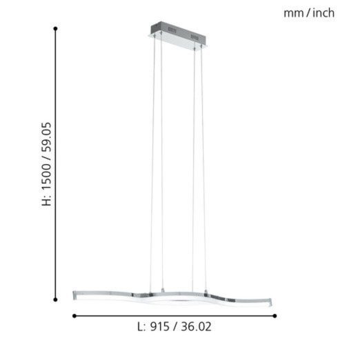 EGLO , 96101 , LASANA 2 , függeszték , 3000 K , LED , 2X10,5W , IP20 , fehér
