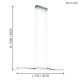 EGLO , 96101 , LASANA 2 , függeszték , 3000 K , LED , 2X10,5W , IP20 , fehér