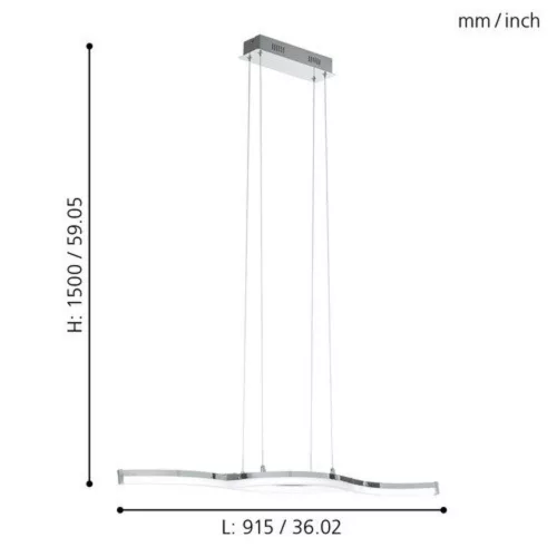 EGLO , 96101 , LASANA 2 , függeszték , 3000 K , LED , 2X10,5W , IP20 , fehér