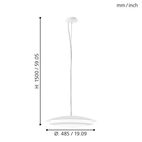 EGLO , 98042 , MONEVA-C , függeszték , 2700 K  6500 K , LED , 27W , Yes , IP20 , fehér