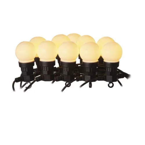 LED fényfüzér – 10x party égő, opál, 5 m, kültéri és beltéri, meleg fehér, IP44, EMOS, DCPW01