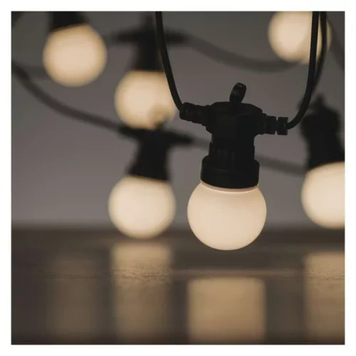 LED fényfüzér – 10x party égő, opál, 5 m, kültéri és beltéri, meleg fehér, IP44, EMOS, DCPW01