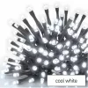 Standard LED sorolható karácsonyi füzér, 5 m, kültéri és beltéri, hideg fehér, IP44, EMOS, D1AC02
